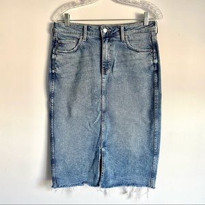 H&M Women’s High Rise Pencil Denim Skirt Size 10
